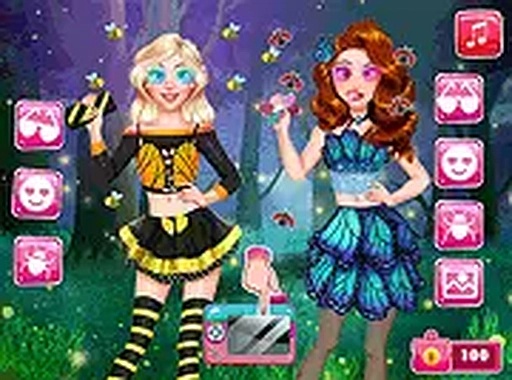 Colorful Bugs Social Media Adventure Dress Up Game