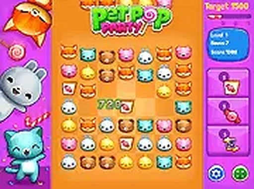 Pet Pop Party Match 3 Puzzle Game Online